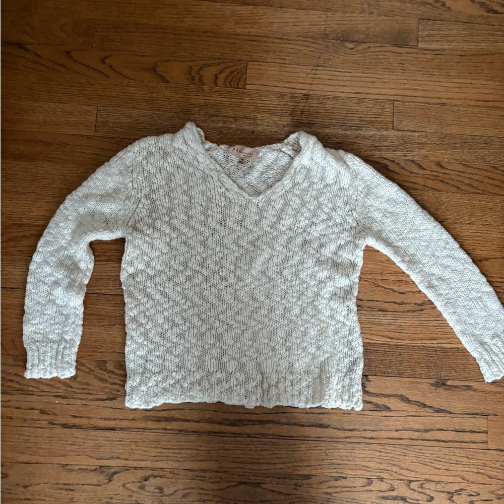Cream knit philosophy sweater